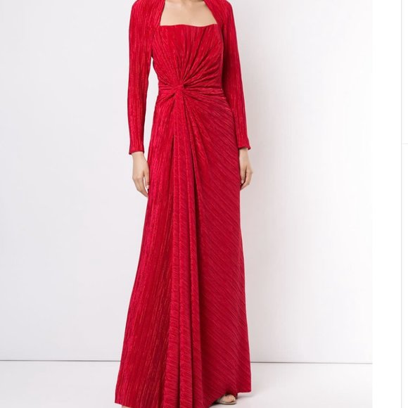 Badgley Mischka Red Maxi Dress - Picture 1 of 7
